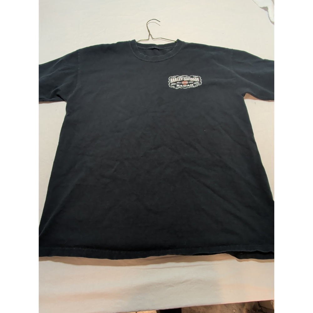 Harley-Davidson Men's T-Shirt Size L Black Maui Hawaii Dealer Graphic Tee